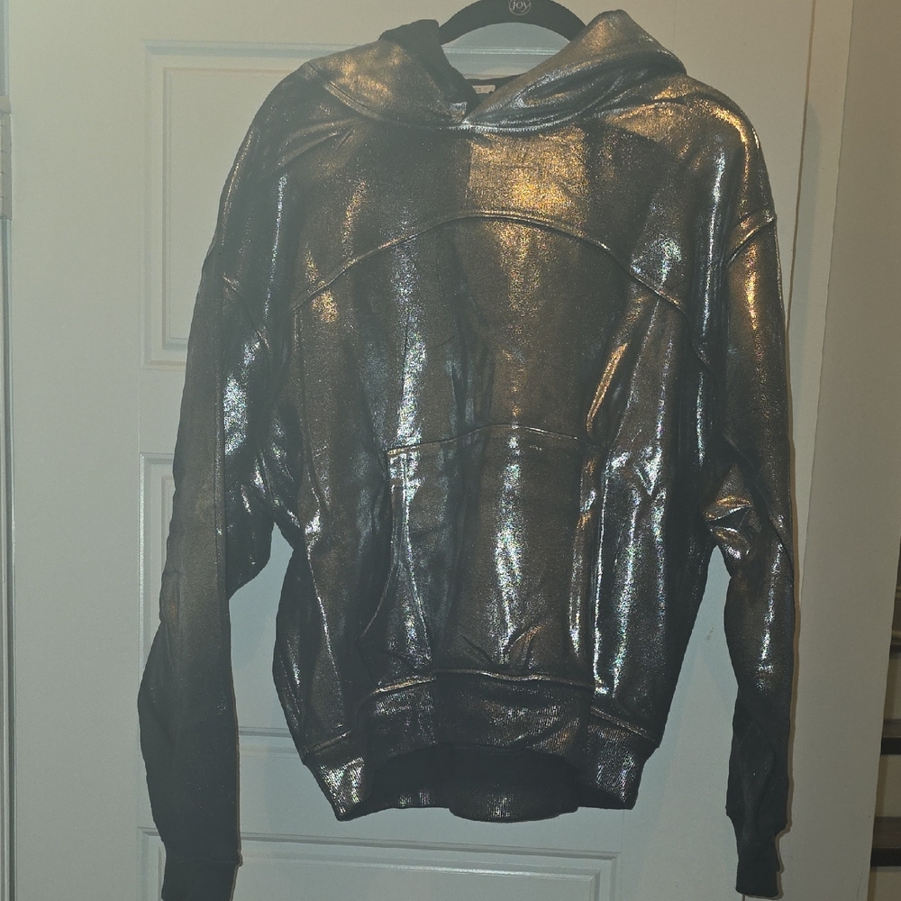 Zara Metallic Grey Hoodie